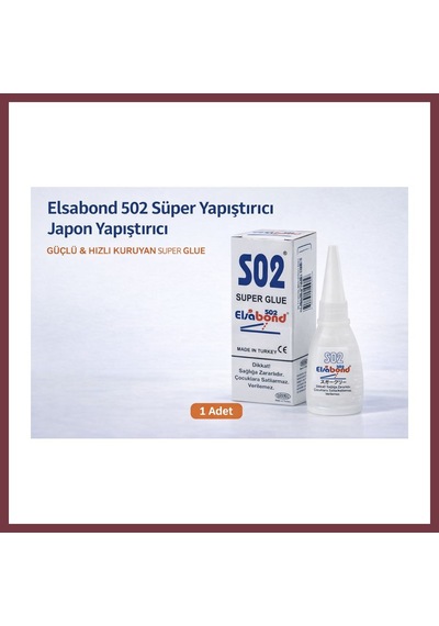Storeşahin Elsabond 502 Süper Yapıştırıcı Japon Yapıştırıcı 20g Güçlü Hızlı Kuruyan Super Glue 1 Adet Shn0720