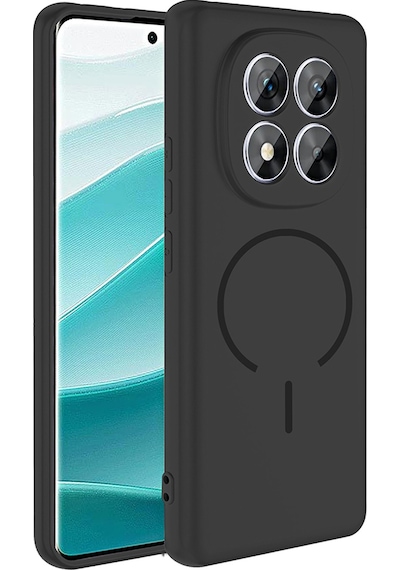Redmi Note 14 Pro 4g Kılıf M-safe Şarj Özellikli Mkst Meta Kapak - Siyah Siyah