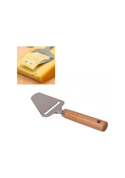 Paslanmaz Çelik Ahşap Saplı Peynir Spatulası Ahşap Saplı Peynir Rendesi Şık Ve Fonksiyonel