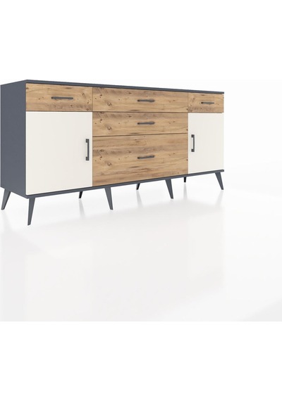 Hyperion Konsol 2 Raflı 5 Çekmeceli 2 Kapaklı 176x44x83 Antrasit-aytaşı/çam Aytaşı/çam Hyperion Konsol 2 Raflı 5 Çekmeceli 2 Kapaklı 176x44x83 Antrasit-aytaşı/çam Aytaşı/çam