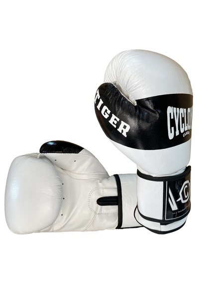 Cyclone Tiger Orijinal Deri Boks Ve Kick Boks Eldiveni Beyaz