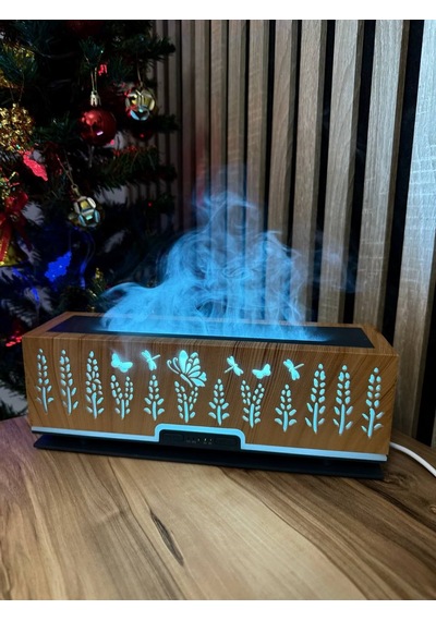 Alev Efektli Işıklı Kumandalı Aroma Difüzör & Nemlendirici Masaüstü Myk  Ve Sanat Atölyesi