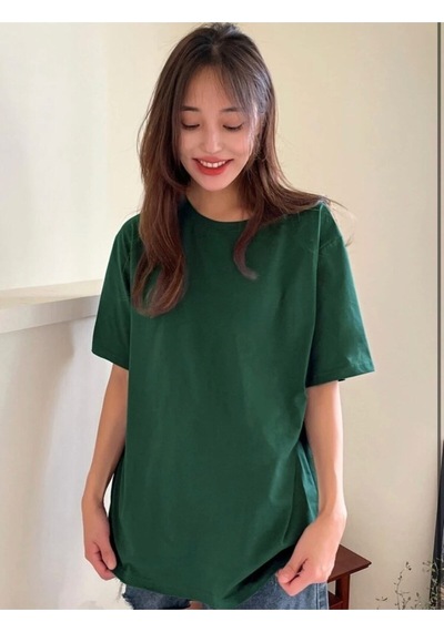 Startmore Unisex Pamuk Oversize Boyfriend T-shirt Yeşil