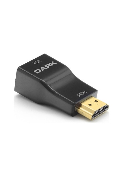 Dark Hdmı Erkek To Vga Dişi Çevirici Siyah