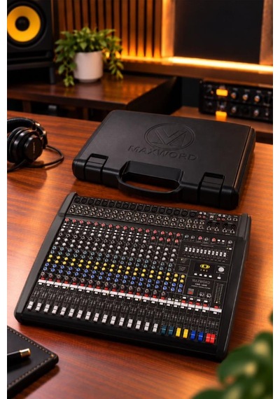 Maxword Cms 1600-3 Mixer 16 Kanal Analog Kompakt Power Mikser