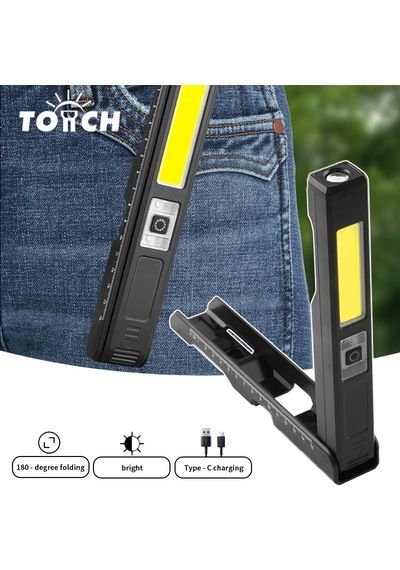 Gold Silver Gs-2070 30w Şarjlı Mıknatıslı Katlanabilir Led Çalışma Tamirci Feneri Çok Renkli