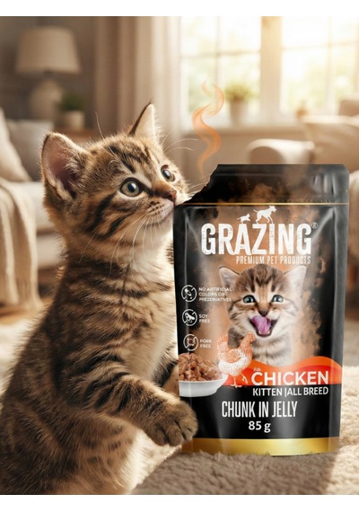 Premium Yavru Kedi Yaş Maması Tavuklu 85 Gr X 24 Adet Gelişim Sağlar