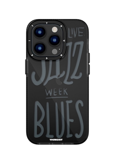 Apple Uyumlu iPhone 14 Pro Kılıf Şeffaf Renkli Yazı Temalı Tasarım Youngkit Jazz Serisi