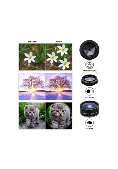 Powermaster Pm-25951 Telefon Kamera 6lı Set Lens Kiti Çok Renkli