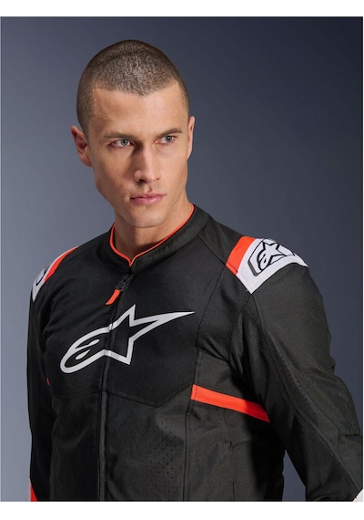 Alpinestars T-sps Air V2 Korumalı Motosiklet Montu Siyah Beyaz Kırmızı