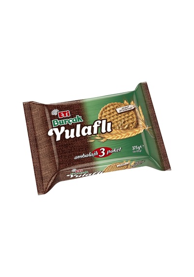Eti Burçak Yulaflı Bisküvi 3'lü 12x375 G - Klasik Lezzet Tarı