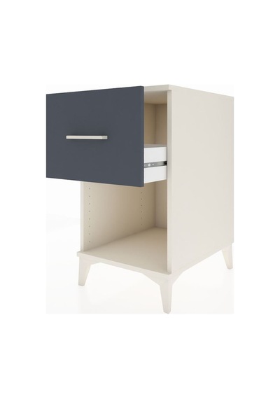 Kronos Komodin Tek Çekmeceli 44x59x80 Aytaşı-antrasit Aytaşı