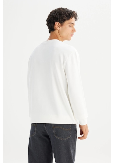 Lee Erkek Sweat L2520099 102 Beyaz Beyaz