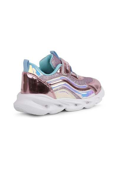 Çocuk Işıklı Cırtlı Günlük Ayakkabı Buck4430 Glossy Shıny-4912 Pink-blue