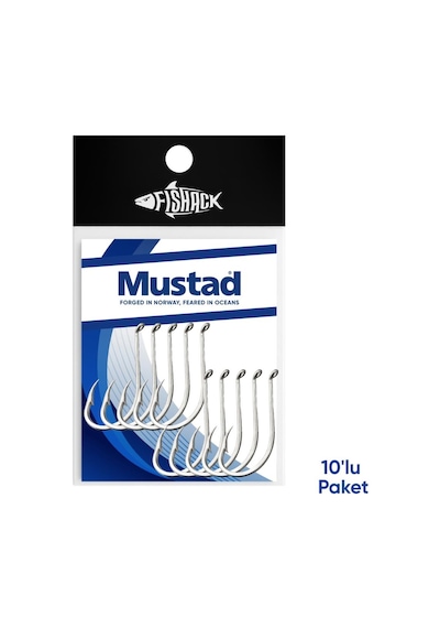 Olta İğnesi - Mustad - 92553 - Nikel - No: 5/0 10'lu Paket