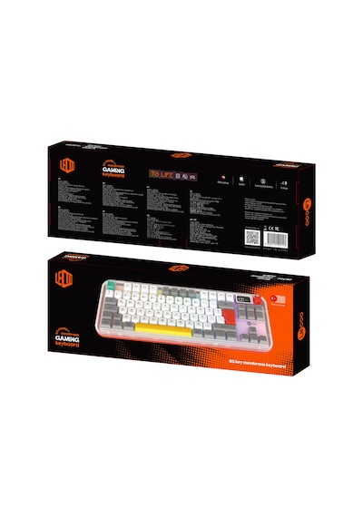 Lecoo Gk302 Üç Modlu Rgb Kablosuz 85 Tuşlu Türkçe Q Membran Oyuncu Klavyesi Beyaz Gri
