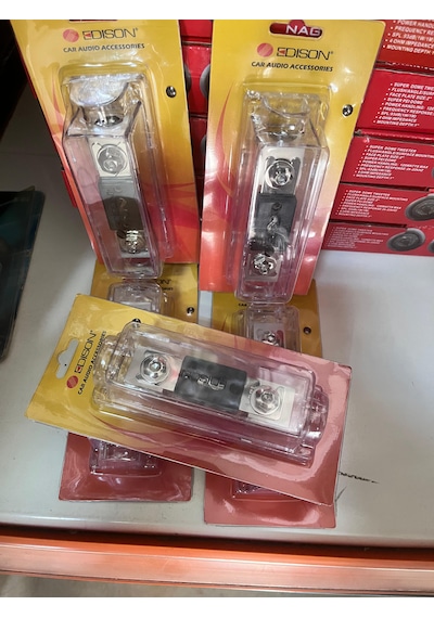 Edison 100 Amper Oto Amfi Sigortası 1 Giriş 1 Çıkış Sigorta Anfi New