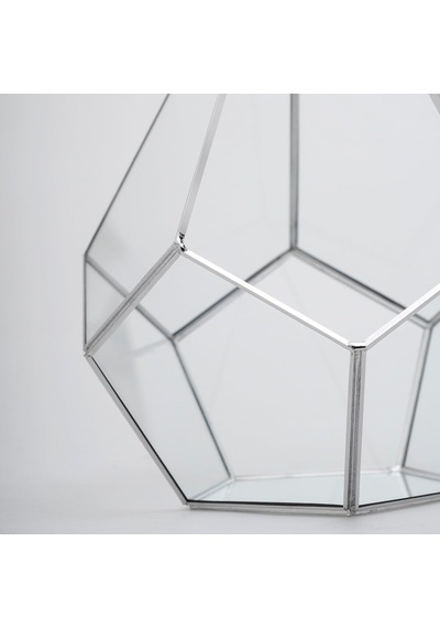 31x22x22cm Gümüş Geometrik Teraryum Cam Fanus Takı Aksesuar Çikolata Kutusu Diğer