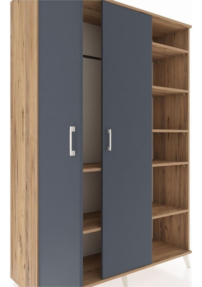 Hyperion Dolap 7 Raflı 2 Kapaklı Tek Askılı 132x44x195 Çam-antrasit/çam Antrasıt/atlas Çam Hyperion Dolap 7 Raflı 2 Kapaklı Tek Askılı 132x44x195 Çam-antrasit/çam Antrasıt/atlas Çam