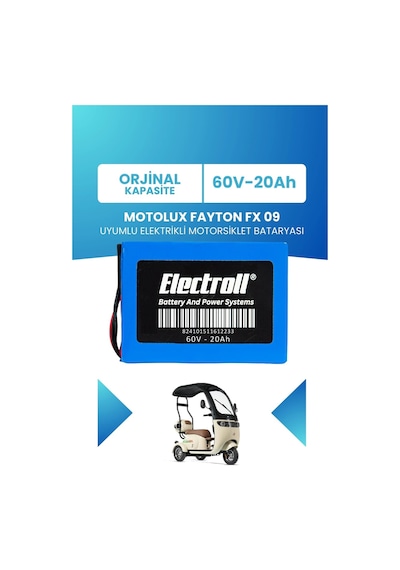 Motolux Fayton Fx 09 Uyumlu Batarya Lifepo4 60v 20ah Elektrikli Motorsiklet Bataryası