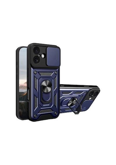 Newface Apple İphone 17 Pars Lens Yüzüklü Silikon - Lacivert