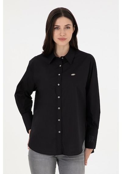 U.s. Polo Assn. Kadın Siyah Gömlek Desenli 50293802-vr046 Siyah