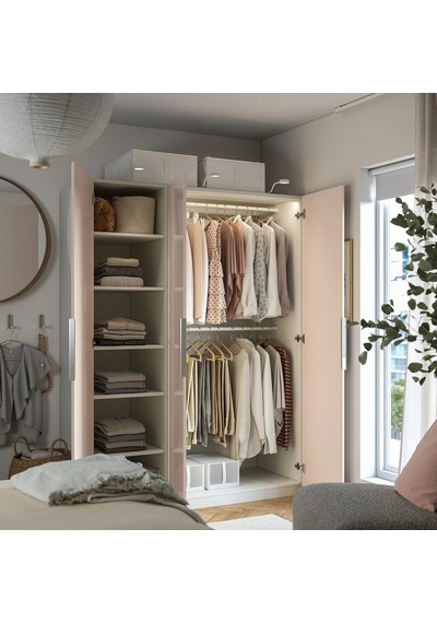 Ikea Beyaz Geniş Kapaklı Gardırop 150x60x201 Cm