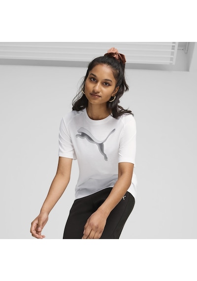 Puma Evostripe Tee Kadın T-shirt-beyaz