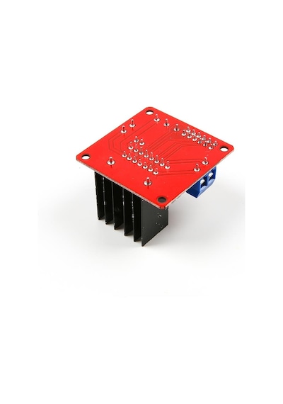 L298N Voltaj Regulatörlü Çift Motor Sürücü Kartı (Kırmızı PCB)
