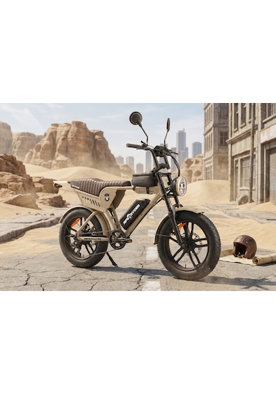 Ape Ryder Genon Ultra 750w Elektrikli Bisiklet Ayna Çanta Ve El Gazı Sarı