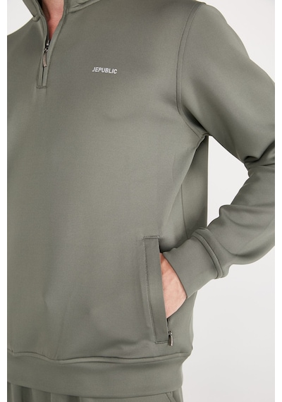 Jepublic Jp Scuba 1/2 Zıp Sweatshırt Yeşil