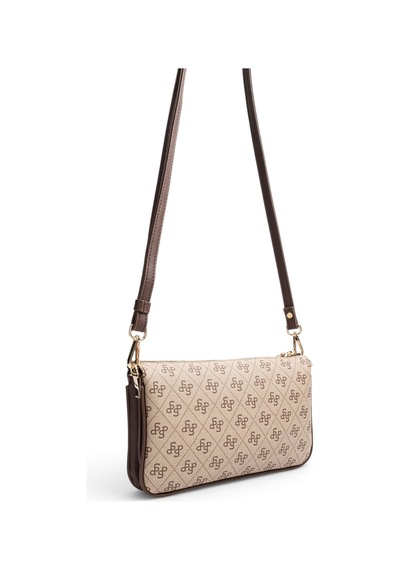 Silver & Polo Silver Polo Kahve - Kahve Monogram Kadın Çapraz Çanta Sp1291