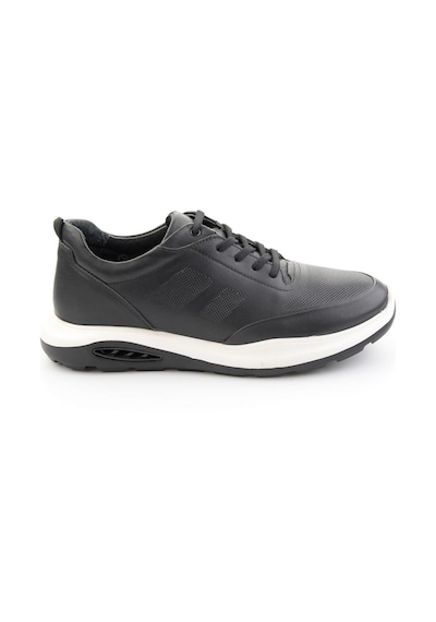 Bambi Siyah Hakiki Deri Erkek Sneaker E01958176343