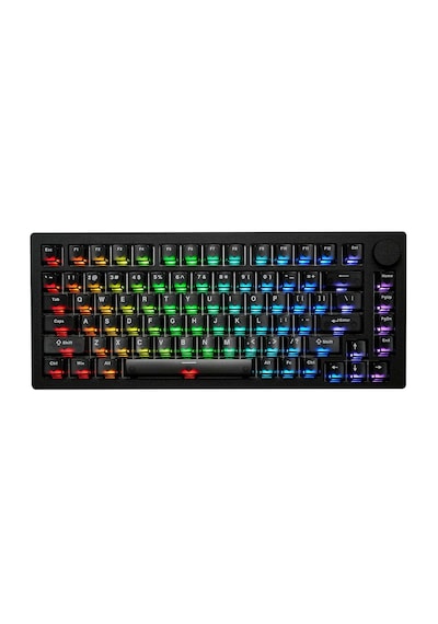 Akko Monsgeek M1 V5 He Black Transparent Astroaim Manyetik Switch 8k Hz Hall Effect Hotswap Rgb Kablosuz İngilizce Gaming Klavye