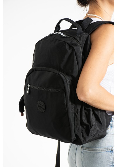 Özer-3022 Sanmorris Suya Dayanıklı Çok Gözlü Laptop Bölmeli Okul Ve Seyahat Sırt Çantası Siyah