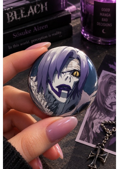Death Note 58mm 4'lü Rozet Seti 2 Light Yagami L Ryuk Anime Çanta Mont Ceket Rozeti Çok Renkli