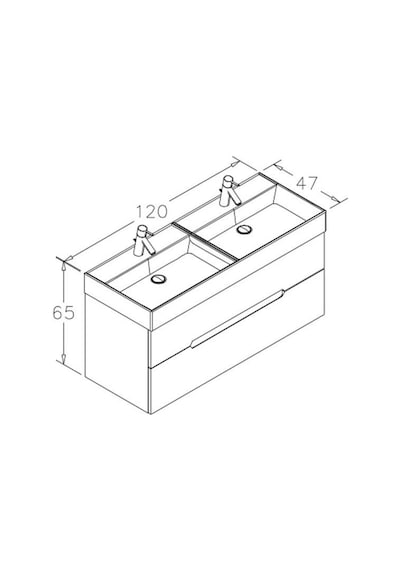 Orka Malta 120 Alt Modül + Lavabo Mat Antrasit Diğer Orka Malta 120 Alt Modül + Lavabo Mat Antrasit Diğer