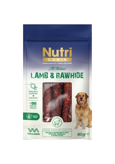 Lamb & Rawhide Kuzu Etli Burgu Kemik 80 Gr