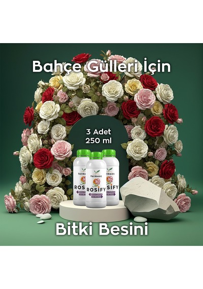 Rosify Üçlü 250 Ml 3 Adet Özel Gül Bakım Besini - Sarmaşık, Baston, Ve Saksı Gülleri İçin 250 ML