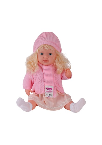 7959 60 Cm Trikolu Hırkalı Saçlı Büyük Bebek - Izbp-888161 1 Adet