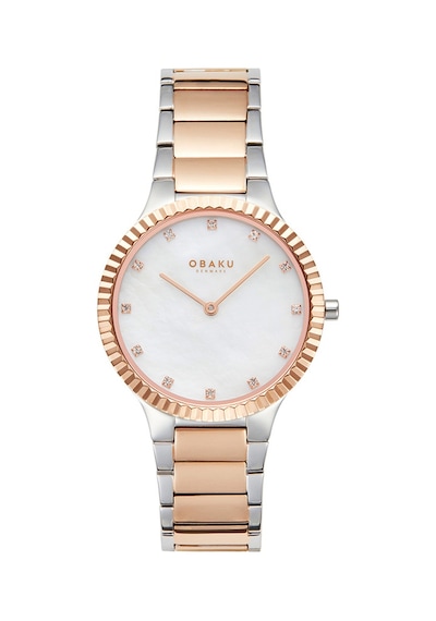 Obaku Denmark V292lxzwsh Quartz Çelik Rose/gri Sedef Kadran 31 Mm Kadın Kol Saati Gri
