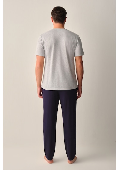 Suwen Anchor Erkek Pijama Takımı Sh26712660556 Koyu Lacivert