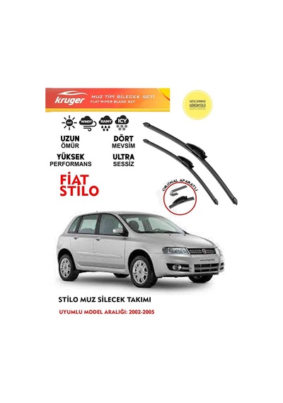 Fiat Stilo Uyumlu Silecek Silgi Silgeç Silgeç Silgi 2005 Model Araca Özel Aparat