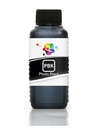 QC Epson EcoTank Uyumlu Mürekkep 100ml PBK Photo Black Foto Siyah Dye
