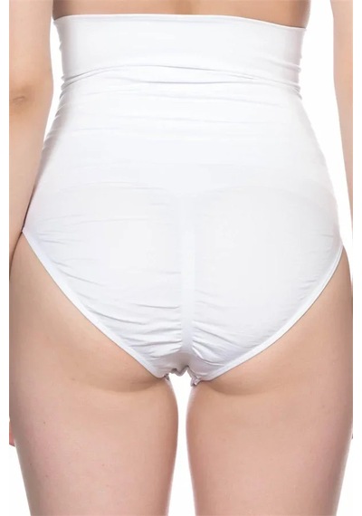 Ang Butik Beyaz Double Yüksek Bel Çıtçıtlı Slip Korse