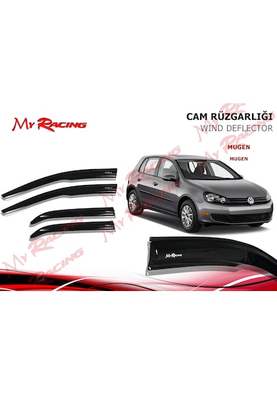 Vw Golf 6 Mugen Cam Rüzgarlığı 4Lü