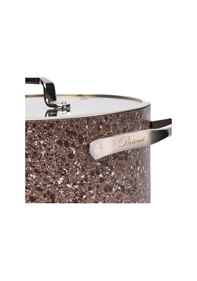 Brioni Stone-age Terra 24 Cm Çizilmez Yanmaz Yapışmaz İndüksiyonlu Derin Tencere Kahverengi