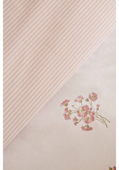 Kaşmir Home Levina %100 Pamuk Çift Kişilik Nevresim Takımı Rose