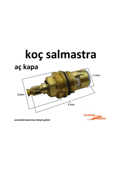 Koç Salmastra Aç Kapa Musluk İçi Salmastıra Sarı Dişli Aç Kapa Mo