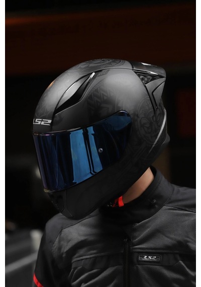 Rapıd 2 Race Takaroa Mat Siyah Kask + Spoiler Mat Siyah